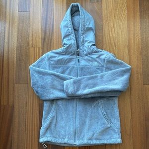 North Face Women’s Sherpa zip hoodie, grey, M